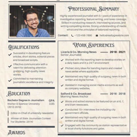 Cream-Vintage-Newspaper-Style-Journalist-Resume-scaled  Pdf